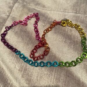 CHARM IT Rainbow Link Necklace 16”